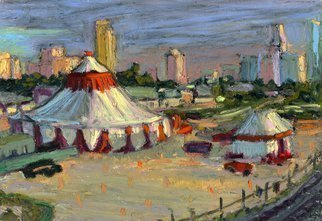 Edem Elesh, 'Circus Beserkus Magic Hour', 2009, original Pastel Oil, 10 x 7  x 1 inches. 