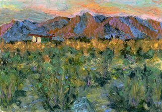 Edem Elesh, 'High Desert Last Light', 2009, original Pastel Oil, 10 x 7  x 1 inches. 