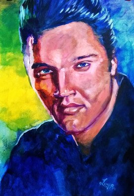 Adam Lusso; Elvis, 2019, Original Painting Acrylic, 24 x 36 inches. Artwork description: 241 Acrylic on canvas...