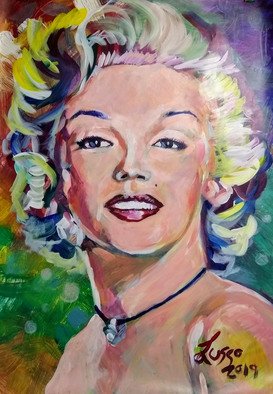 Adam Lusso; Marilyn, 2019, Original Painting Acrylic, 24 x 36 inches. Artwork description: 241 Acrylic on canvas...