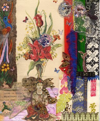 Elena Mary Siff; Sacred, 2011, Original Collage, 7 x 10 inches. Artwork description: 241     Collage of surreal vision of a buddha   ...