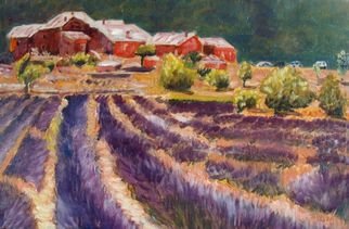 Elena Sokolova; Lavender Flavor, 2015, Original Painting Oil, 60 x 40 cm. Artwork description: 241  Lavender field  ...