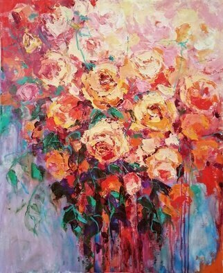 Emilia Milcheva; Splendid Garden, 2021, Original Painting Acrylic, 70 x 88 cm. Artwork description: 241 I love roses so much. So much that I find in this love also the deepest passion for all things that touches my soul. I usually paint them with a palette knife and in one breath making the viewers see and feel their own passion for life ...