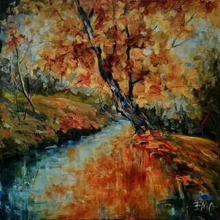 Emilia Milcheva; The River Keeper, 2021, Original Painting Oil, 60 x 60 cm. Artwork description: 241 The Autumn is Nature s most beautiful creation. It is full of so much tenderness, warmth, unspoken promises and undisputable love. It touches my soul so deeply and makes me a better person each and every October. I am just feeling deeply, I love more, I enjoy ...