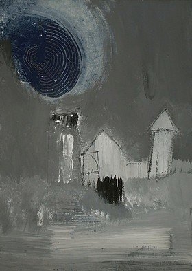 Emilio Merlina, 'Blue Moon', 2018, original Mixed Media, 25 x 35  cm. Artwork description: 2448 on mediodensit panel...