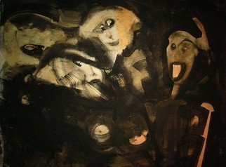 Emilio Merlina, Devil and angel, 2012, Original Painting Acrylic, size_width{it_is_always_the_next_year-1356601558.jpg} X 75 cm
