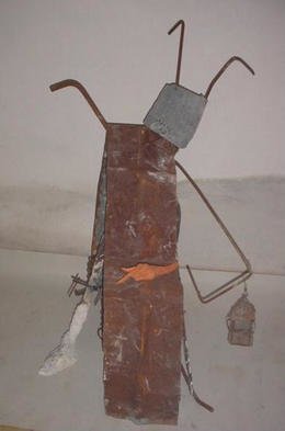 Emilio Merlina, 'Still Waiting For You', 2002, original Sculpture Mixed, 82 x 124  x 60 cm. Artwork description: 94563 terracotta- gypsum- rusty iron...