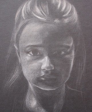 Ralitsa Veleva; Girl, 2012, Original Drawing Pencil, 35 x 25 cm. 