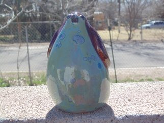 Esta Bain; Copper And Blue Bird, 2017, Original Ceramics Handbuilt, 5 x 3 inches. 