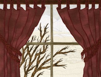 Carol Brown; Winter Window, 2008, Original Fiber, 16 x 12 inches. 