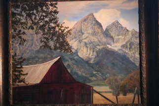 Frederick Kocen Jr; IN THE VALLEY, 2009, Original Painting Oil, 16 x 24 inches. Artwork description: 241   Mormon barn in Jackson Hole, Wyoming.  ...