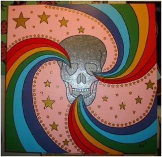 Flo Flo; Funny Skull, 2011, Original Painting Acrylic, 36 x 36 inches. 