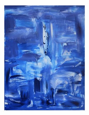 Frances Bildner; Tears, 2020, Original Painting Acrylic, 36 x 48 inches. Artwork description: 241 Tears is an emotional piece with fluid brushstrokes. The light blues show that these tears are temporary and  this too shall pass ...