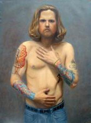 Karen Parker; Papillion Love, 2006, Original Painting Oil, 30 x 40 inches. Artwork description: 241 A portrait of a young man with tattoos....