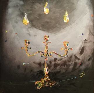 Gilbert Loutfi; The Ghost Candles, 2016, Original Painting Acrylic, 70 x 70 cm. 