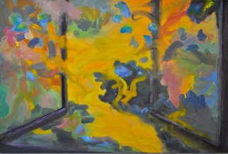 Gillian Bedford; Transitions No 1, 2015, Original Painting Oil, 36 x 24 inches. Artwork description: 241  oil painting window transition color colorist ...
