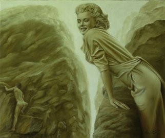 Rapiti Giovanni; The Climber, 2008, Original Painting Oil, 60 x 50 cm. 