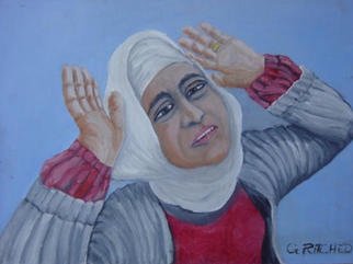 Ghassan Rached; Desolete Waman, 2002, Original Painting Oil, 16 x 12 inches. Artwork description: 241 Oil painting by Ghassan Rached...