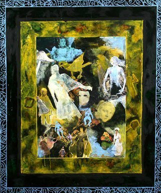 Ronnie Greenspan; Ether, 2005, Original Mixed Media, 30 x 36 inches. Artwork description: 241 Collage featuring mysterious, ghostlike figures and Victorian dolls. Detailed- orientedcollage, old- fashioned, ghosts, ethereal...