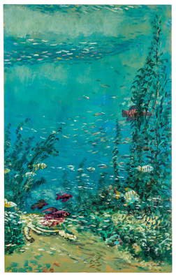 Gregori Furman; Marine Life, 2015, Original Painting Oil, 24 x 18 inches. Artwork description: 241  Colorful fish and marine plants     ...