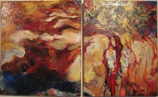 Hajni Yosifov; Torrents And Blessings, 2012, Original Painting Acrylic, 40 x 24 inches. 