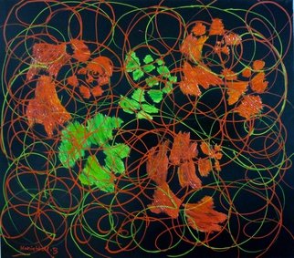 Hanieh Mohammad Bagher; Flowers Movement, 2012, Original Mixed Media, 100 x 80 cm. Artwork description: 241  Hanieh Mohammad Bagher, Painting, Mix media, Oil on Canvas, Acrylic ...