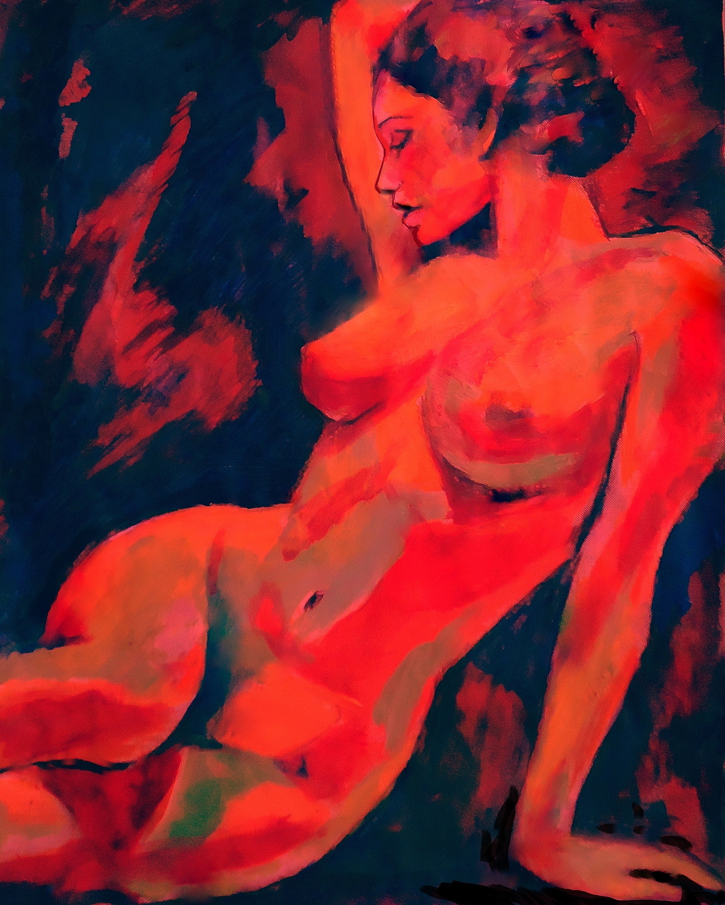 Helena Wierzbicki; Nude Pause, 2016, Original Painting Acrylic, 20.6 x 25.7 inches. Artwork description: 241 Nude female artworkMedium: Acrylic on canvasSize: 52X65 cm.  20. 6X25. 7 in. ...