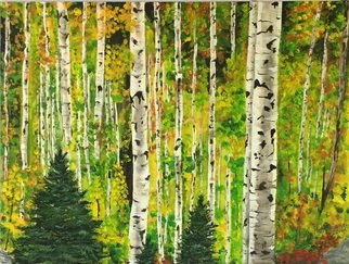 Lisa Hoffmann; Quaking Autumn, 2017, Original Painting Acrylic, 11 x 9 inches. 