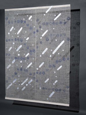 Hye Shin; Monday Morning Rain, 2010, Original Fiber, 5 x 7 feet. Artwork description: 241 Woven fiber wall- hanging shows the abstract image derived from atmospheric landscape. ...