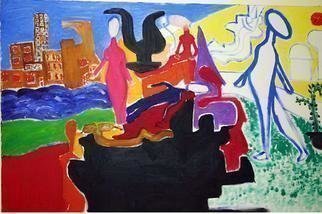 Isaac Brown, 'Switching Dangerous Lifes', 1996, original Painting Oil, 30 x 36  x 1 inches. 