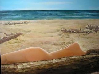 Irena Dukule; Wasaga Beach, 2005, Original Painting Oil, 40 x 30 inches. Artwork description: 241 Late Summer day, lonely Wasaga Beach. ...