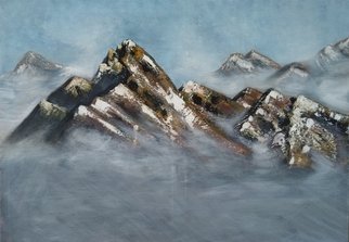 Iliana Ovtcharova; Mountains, 2019, Original Painting Acrylic, 70 x 50 cm. 