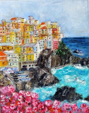 Indrani Ghosh; Cinque Terre Mini Oil Painting, 2023, Original Painting Oil, 8 x 10 inches. Artwork description: 241 Measuring only a few inches in size, this mini oil painting manages to capture the grandeur and charm of Cinque Terre in a small but captivating format. It serves as a reminder of the timeless beauty and serenity of this Italian coastal paradise, making it a cherished ...