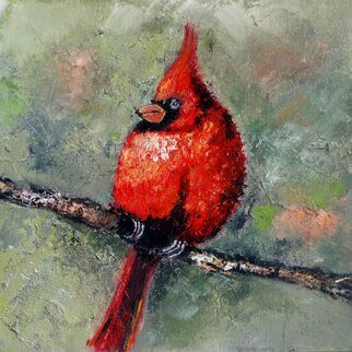 Indrani Ghosh; Red Cardinal Bird Oil Art, 2023, Original Painting Oil, 12 x 12 inches. Artwork description: 241 Invite the grace and beauty of the red cardinal into your life and let this textured oil painting become a focal point that sparks conversations and evokes a sense of wonder. Immerse yourself in its intricate details and allow yourself to be transported to a serene natural ...