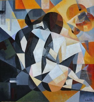 Ia Saralidze; The Temptation, 2016, Original Painting Oil, 71 x 75 cm. Artwork description: 241 Temptation, love, man and woman...
