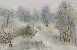 Irina Maiboroda, 'Sping', 2009, original Watercolor, 30 x 20  x 0.2 cm. Artwork description: 2448  watercolor, landscape, spring, seasons, nature, plein- air.The work is under a passe- partout 40x50 cm.        ...
