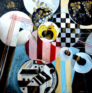 Justineivu Justineivu; Remember Me, 2014, Original Painting Oil, 28 x 28 inches. Artwork description: 241 REMEMBER ME, 2014, oil on canvas, cubist painting...
