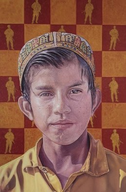 James Earley; I See The Man, 2020, Original Painting Oil, 40 x 60 cm. Artwork description: 241 Every where the Afghan child looks he sees conflict, he sees a threat. Imagine living your whole life with that fear. I can not begin to imagine it. I wanted to show an Afghan child proud of his heritage, proud of his country and his people yet ...