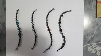 James Patterson; Bracelets, 2021, Original Beads, 1.1 x 1.1 inches. Artwork description: 241 Uses of turquoise hemelite in magnetic bracelets...
