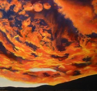 Jane Friday; Sunrise Over Boulder Colo..., 2008, Original Pastel, 40 x 30 inches. Artwork description: 241  Sun rising over the foothills in Boulder, Colorado. ...
