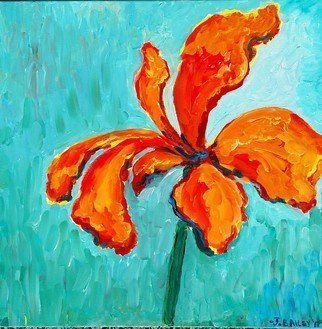 Jennifer Bailey; Breathe, 2019, Original Painting Acrylic, 12 x 12 inches. Artwork description: 241 The lone flower still alive after the onset of the summer heat caught my eye. ...
