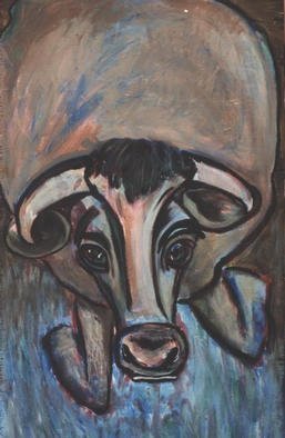 Jennifer Bailey; Cow, 2002, Original Painting Acrylic, 30 x 48 inches. Artwork description: 241 The viewer' s description is better than mine on this particular piece.  ...