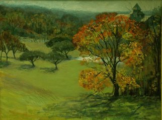 Judith Fritchman, ' Autumn At Buckwampun', 2006, original Painting Oil, 18 x 24  x 1 inches. Artwork description: 3099  A view from the hilltop overlooking Buckwampun Farm. ...