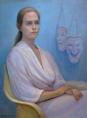 Judith Fritchman; Thespian Dreams, 1997, Original Painting Oil, 18 x 24 inches. Artwork description: 241 A young theater director dreams of her next play. ...