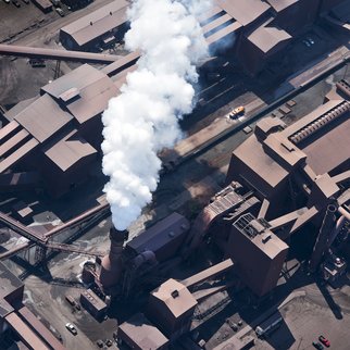 John Griebsch; Gary Indiana Steel Mill 256, 2011, Original Photography Color, 39 x 26 inches. Artwork description: 241  Aerial Photograph Archival Print  6 25...