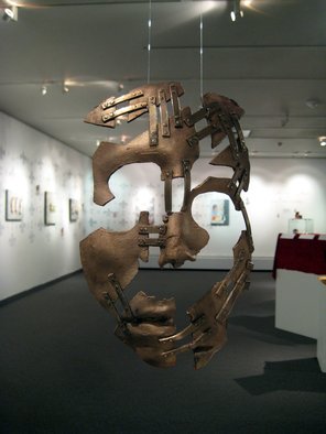 Jonathan Guest; Self Portrait, 2012, Original Sculpture Bronze, 10 x 14 inches. Artwork description: 241  Ceramic Shell Casting mask. Cast bronze. Industrial appearance to face. ...