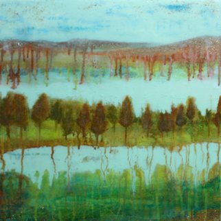 Joanne Wedding; Misty Forest, 2010, Original Painting Other, 18 x 18 inches. Artwork description: 241  Acrylic and mixed media with resin top coat ...