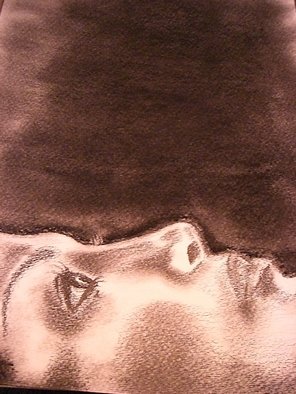 Maria Rosales; Ambers Dreams, 2010, Original Drawing Charcoal, 9 x 12 inches. 
