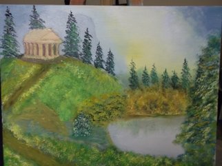John Hughes; Temple On A Hilltop, 2016, Original Painting Oil, 20 x 16 inches. Artwork description: 241 Original Oil Painting on Double Primed Cotton Canvas. Unframed. ...