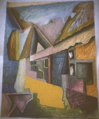 John Powell, 'Life On Mars', 1989, original Pastel Oil, 18 x 24  x 1 inches. Artwork description: 2448      From Abstrack series                            ...